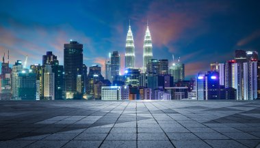 Kuala Lumpur gece ışık