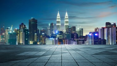 Kuala Lumpur gece ışık