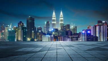 Kuala Lumpur gece ışık