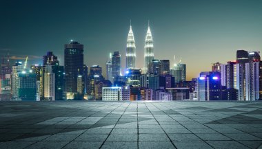 Kuala Lumpur gece ışık