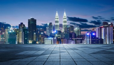 Kuala Lumpur gece ışık