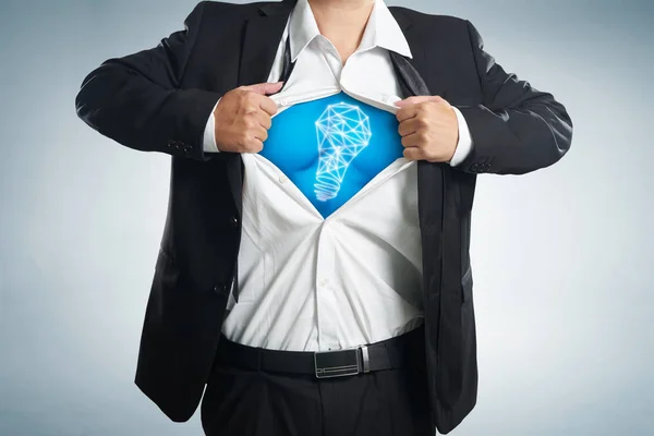 Superhero of creative idea — Stock Photo, Image