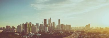 Kuala Lumpur şehri gün batımında