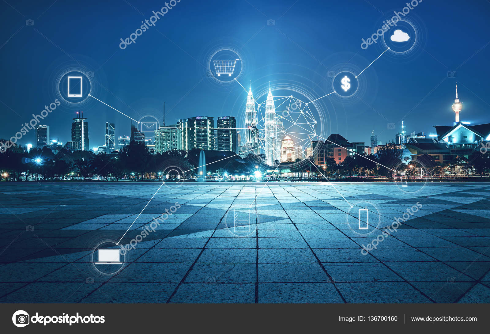 Smart city concept stock photo jamesteohart 136700160