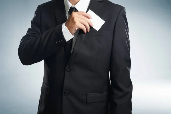 Businessman in black suit — Stock Photo, Image