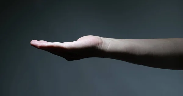 Gesto mão palma aberta — Fotografia de Stock