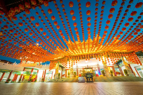 Red lanterns at Thean Hou Temple — Stock Photo, Image