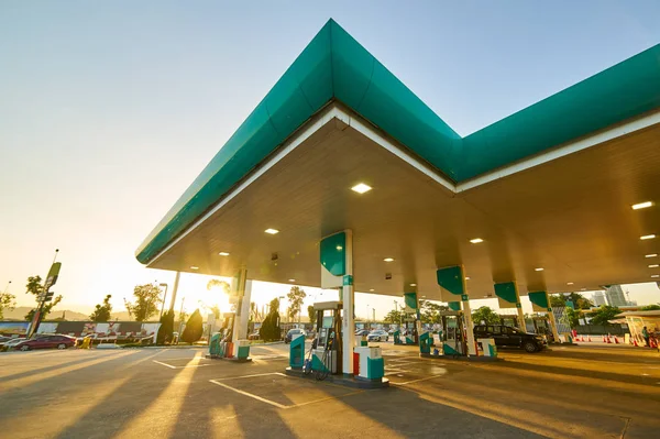 Gas station view — Stock Photo, Image