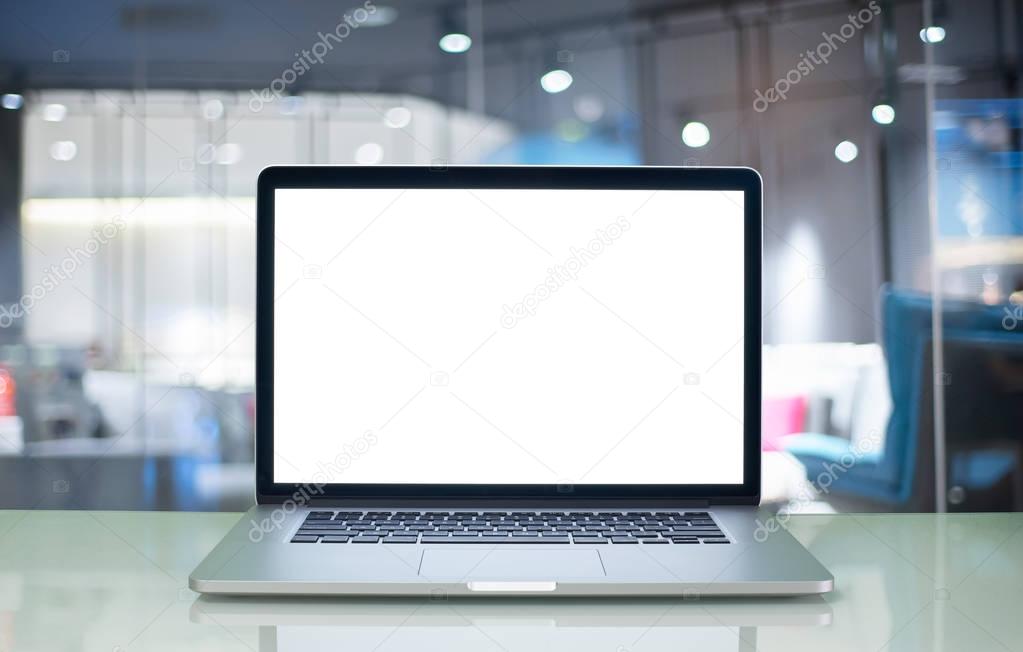 Laptop with blank screen