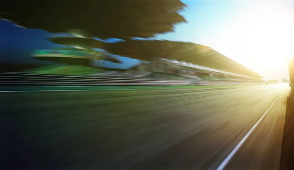 Circuito de corrida de desfoque de movimento — Fotografia de Stock