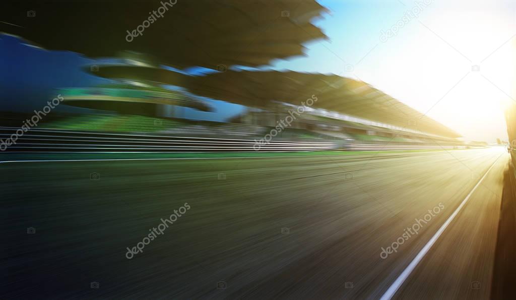 Motion blur racing circuit 