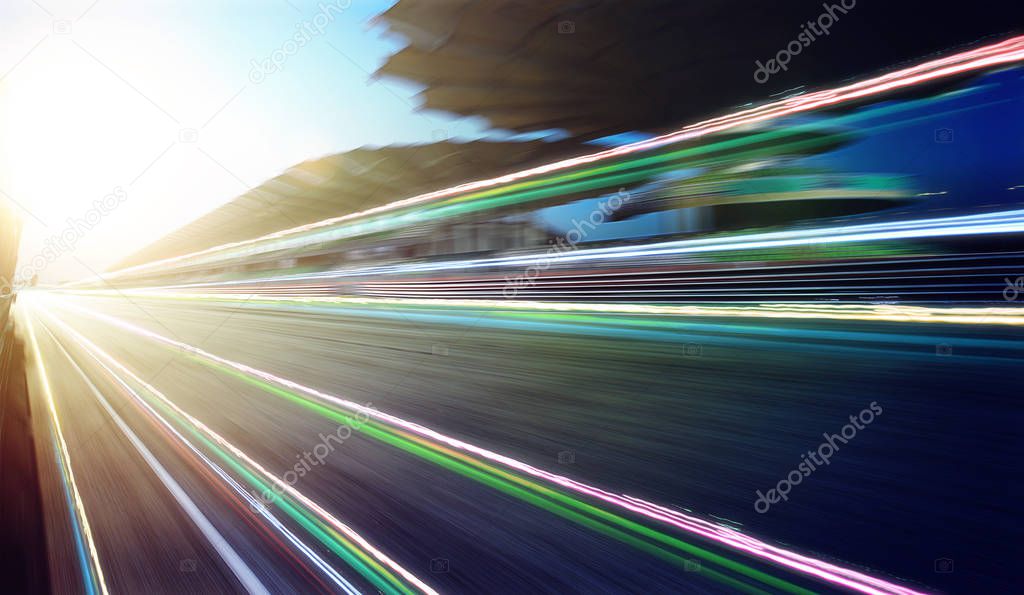Motion blur racing circuit 