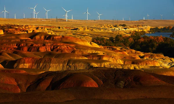 Rüzgar Türbini güç jeneratörleri — Stok fotoğraf