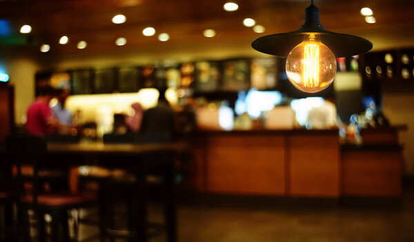 Hanging ight bulb decor