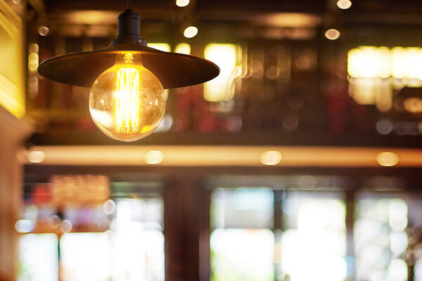 Hanging ight bulb decor