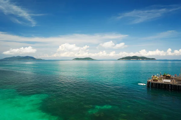 Jetty of the port on the sunny day — Stock Photo, Image