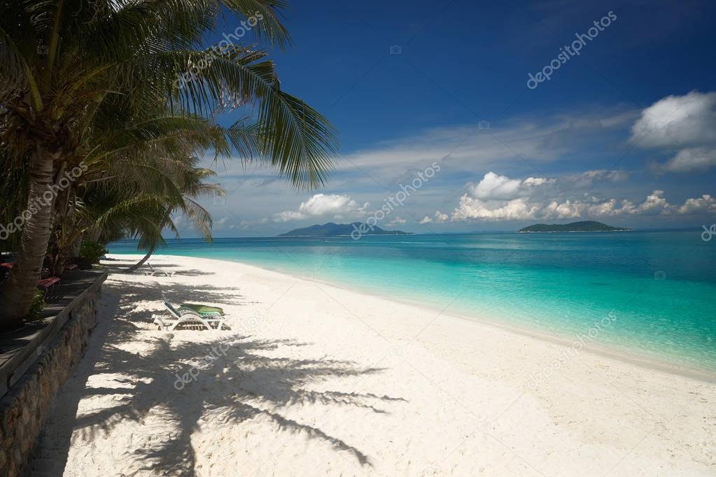 Beautiful tropical beach in  Rawa island. 