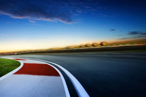 Motion blurred racetrack — Stock Photo, Image