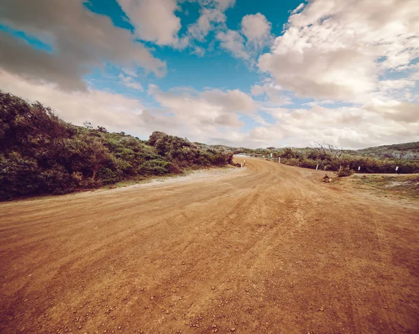 Road Bossen Perth Vintage Verstevigende Filter Toevoegen — Stockfoto