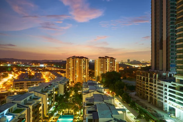 Kuala Lumpur City Widok Spomiędzy Wysokościowe Budynki Mieszkalne Klang Valley — Zdjęcie stockowe
