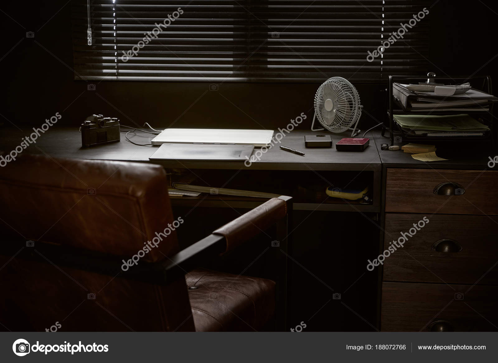 Work Space Black Table Photographer Designer Laptop Retro Camera