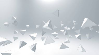 Soyut beyaz üçgen, geometrik şekiller  