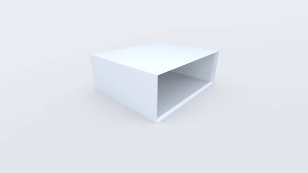 Open Blank Box White Background — Stock Photo, Image