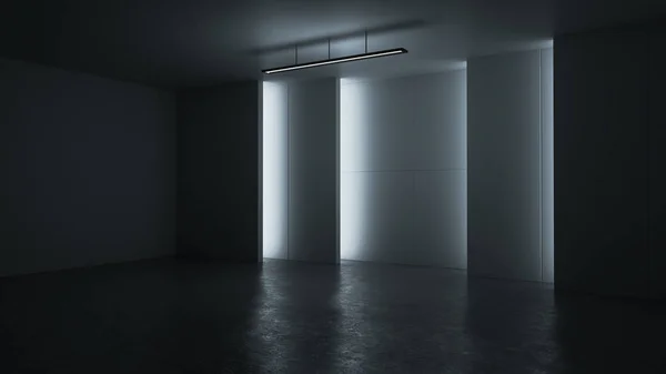 Renderização Minimalista Design Moderno Estúdio Espaço Fundo Iluminação Tecla Baixa — Fotografia de Stock