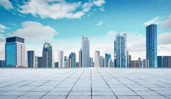 Stadsbilden Och Skyline Med Tomma Golv — Stockfoto
