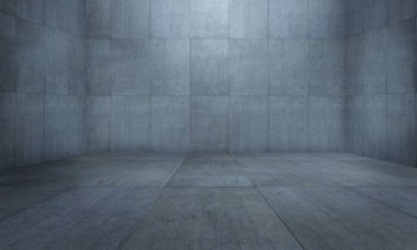 Endüstriyel çatı katı tarzı beton kare döşeme duvarı