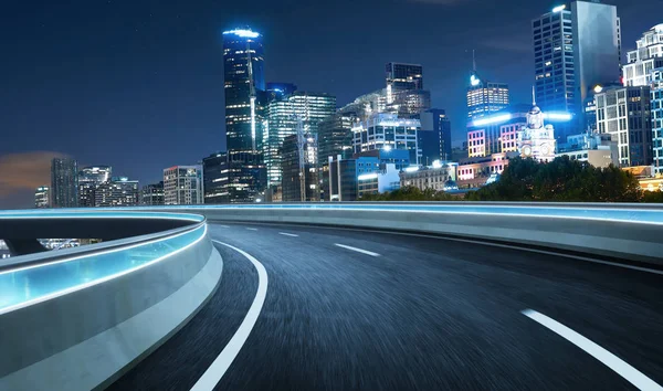 Melbourne urban stadsbild skyline natt scen — Stockfoto