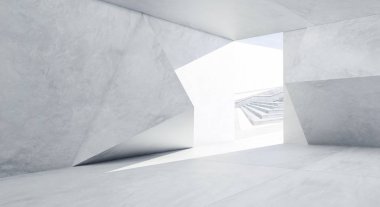 Soyut fütüristik geometrik desen beton dizayn iç tasarımı .