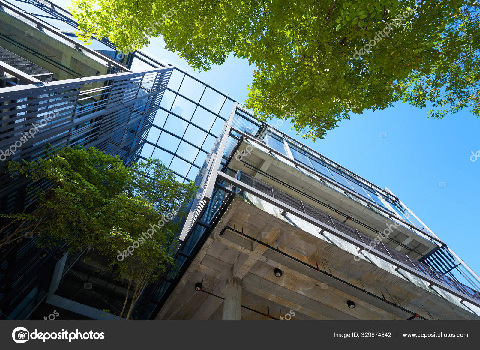 Low angle view of modern building — Stock Photo © jamesteohart