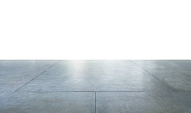 Kare şeklinde parlak beton zemin 