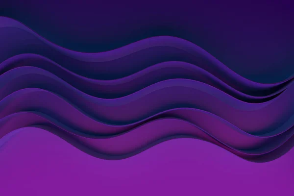 Abstrato Ondas Roxas Background Rendering — Fotografia de Stock