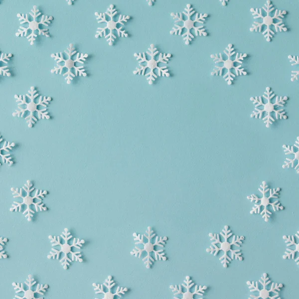 Patroon gemaakt van sneeuwvlokken — Stockfoto