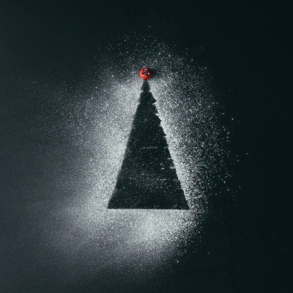 Símbolo de árvore de Natal de neve de açúcar — Fotografia de Stock
