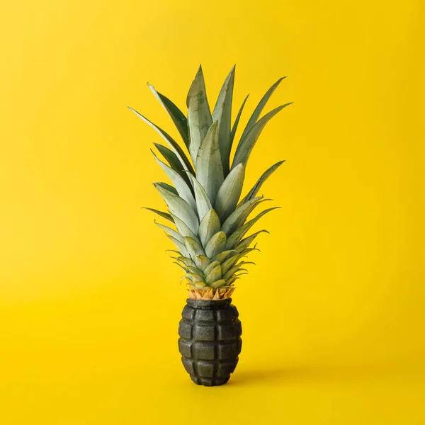 Granaat bom met ananas bladeren — Stockfoto