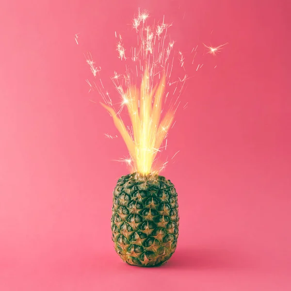 Pineapple with party cake sparkles