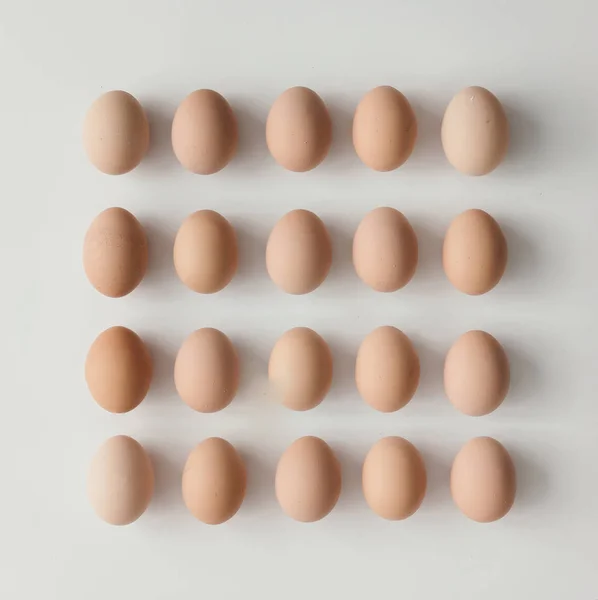 Kreativních rozložení z vajec — Stock fotografie