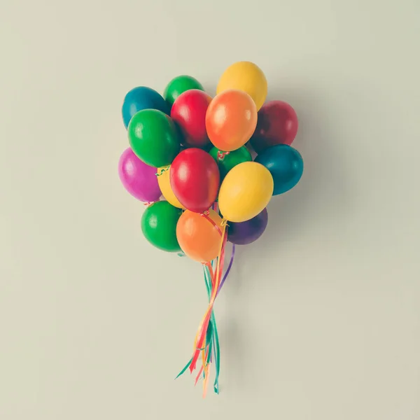 Colorful bunch of Easter egg balloons — Stock Photo, Image