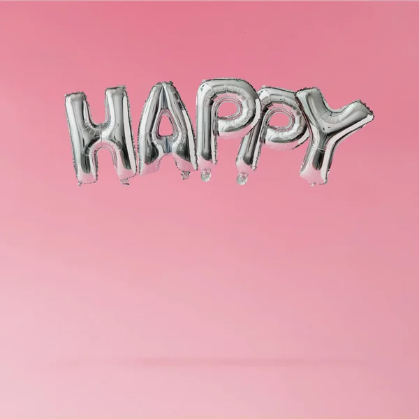 Ballonnen in de vorm van woord Happy — Stockfoto