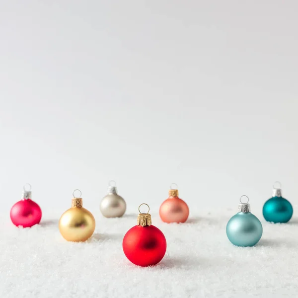 Színes karácsonyi baubles — Stock Fotó