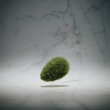Paskalya moss yumurta mermer zemin üzerine, en az Paskalya tatil kavramı 