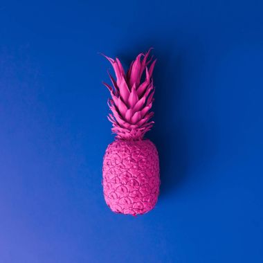 ananas canlı kalın degrade holografik neon renkler, sanat kavramına, Minimal Sürrealizm 