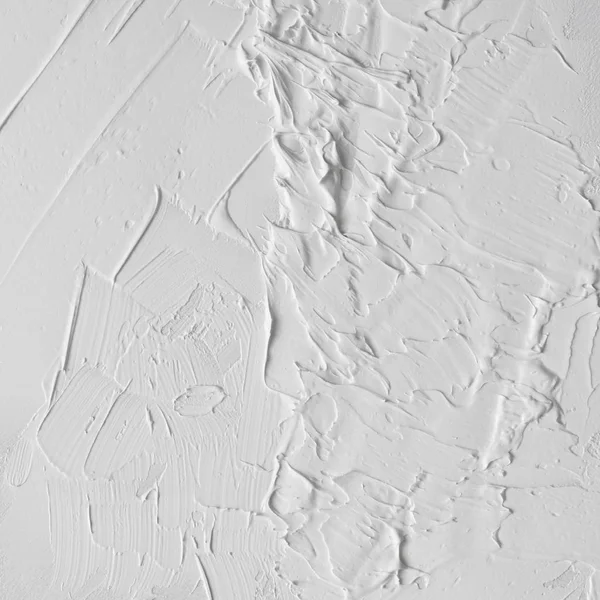 Textura Abstrata Branca Pintura Óleo Parede — Fotografia de Stock