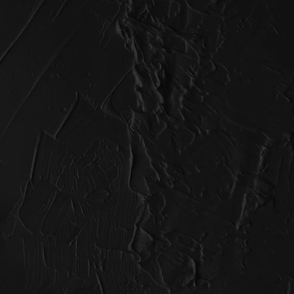 壁に黒の抽象オイル ペイント テクスチャを抽象化します — ストック写真