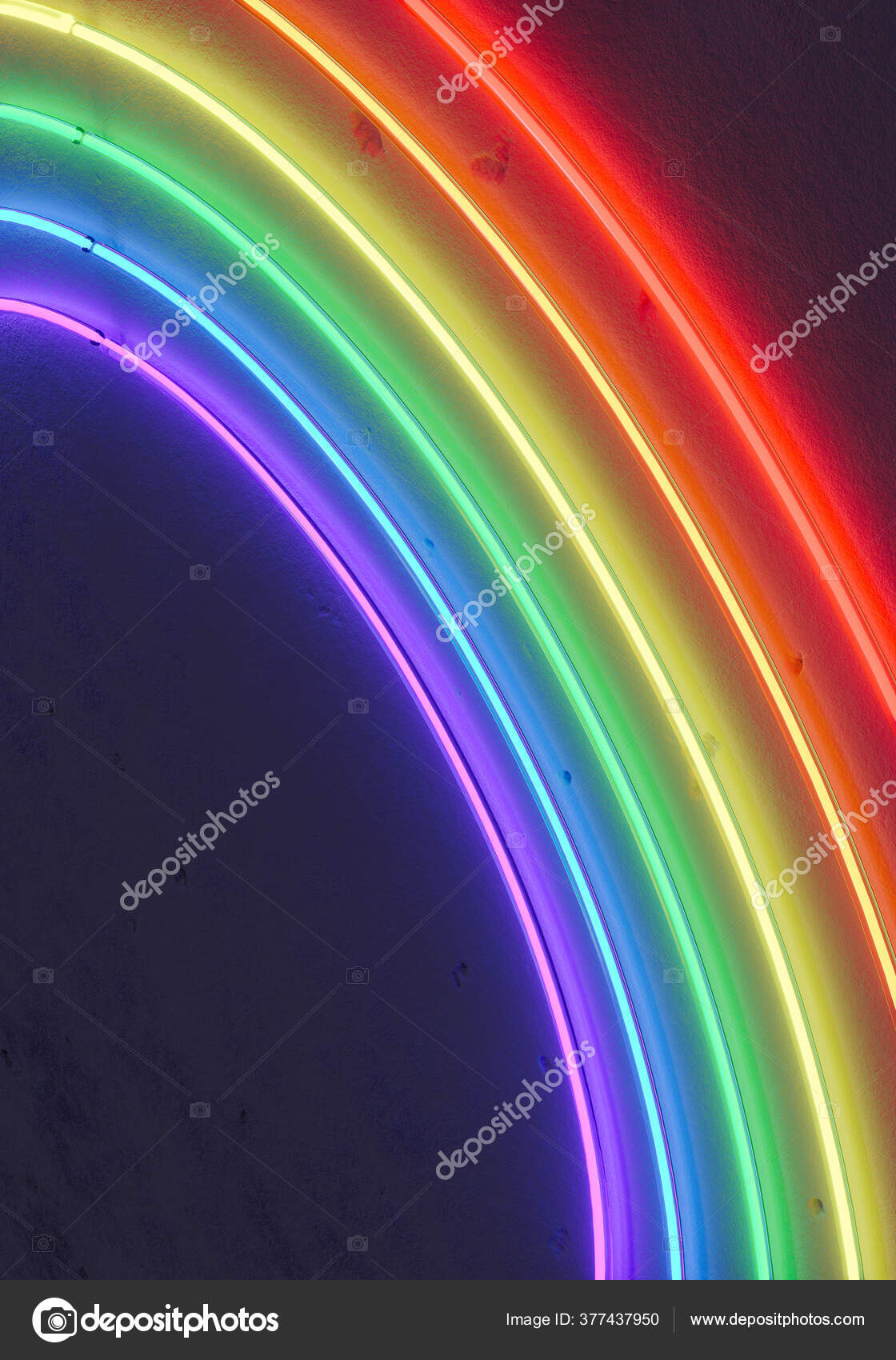 Kreative Fluoreszierende Farbe Regenbogen Layout Aus ...