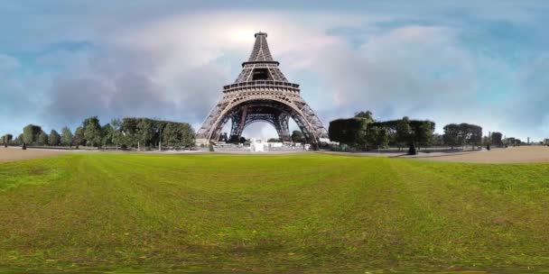 Eiffeltoren - Vr 360 time-lapse - lus — Stockvideo