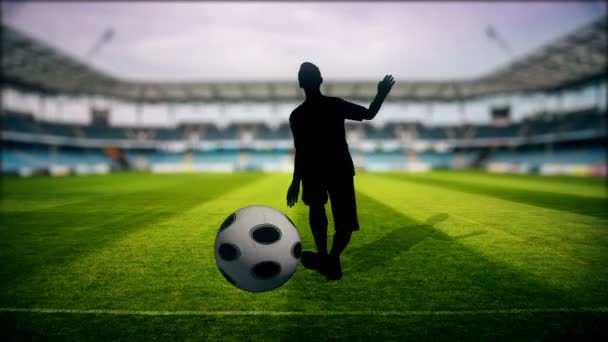 Fotbalista kope míč stadionu - Tv Show Intro